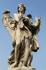 One of the angels at the Ponte Sant'Angelo in Rome