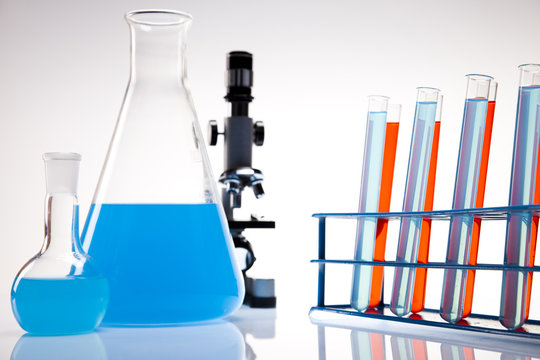Chemical laboratory, glassware equipment 
