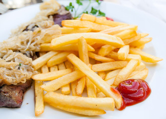 Golden French fries