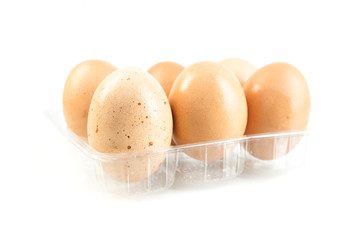 eggs pack are isolated on a white background