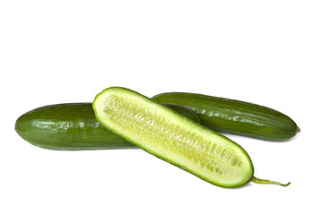 Cucumbers Isolated on White