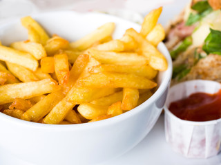 Golden French fries