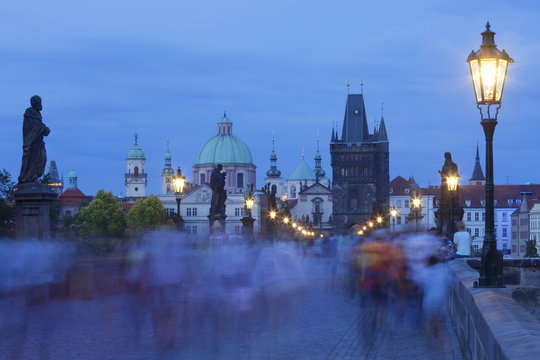 charles bridge, towers of the old town