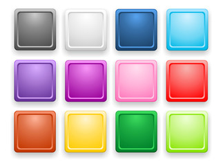 Set of square color buttons without the text