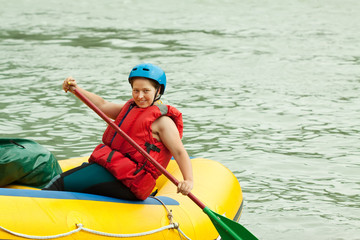 Obraz premium rafting on the raft