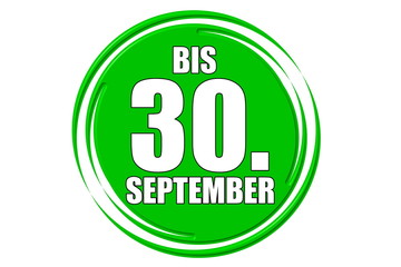 bis 30.September grün