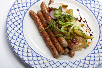 sausages and potatoes
