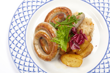 sausages and potatoes