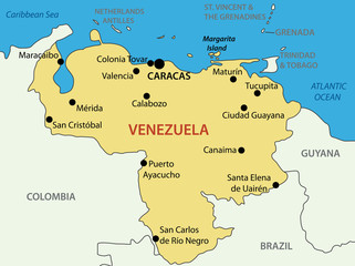 Bolivarian Republic of Venezuela - vector map