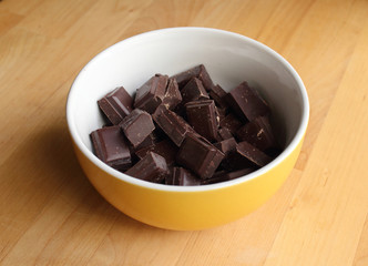Carreaux de chocolat noir