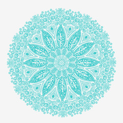 ornamental round lace pattern, circle background with many detai