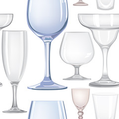 seamless pattern with wine glasses