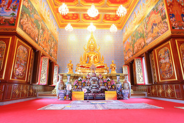 The main Buddha at Plooksutthathum temple,Thailand.