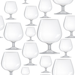 seamless pattern with wine glasses, Print