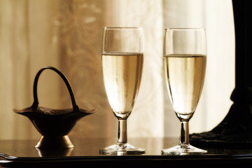 Two glasses of champagne