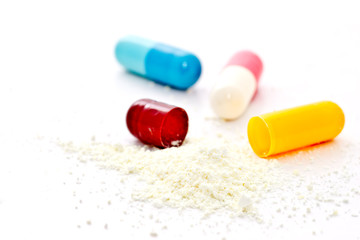 medicine powder from capsule