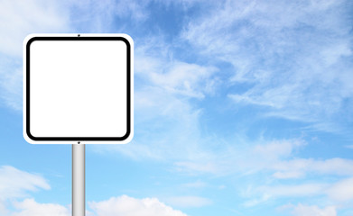 blank sign with blue sky