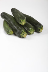 Studio shot of courgettes