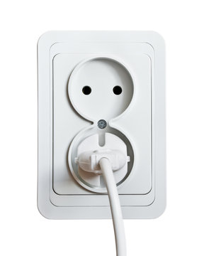 white power outlet and socket