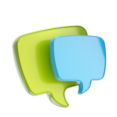 Text speech bubble icon isolated