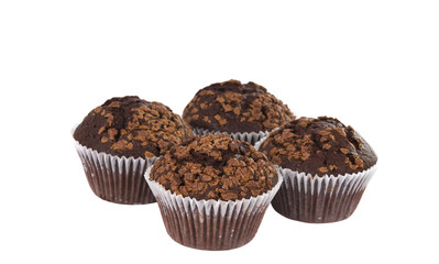 chocolate cake isolated