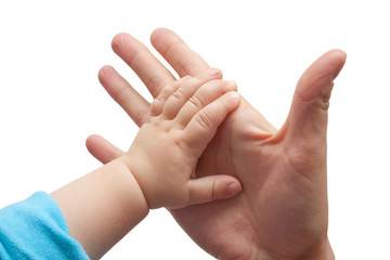 Father's and baby's hands
