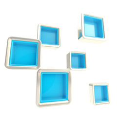 Cube copyspace shelves as abstract background