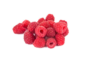 fresh raspberries isolated