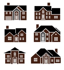 An illustration of different home icon set