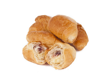 French croissants isolated