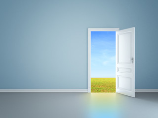 door to field