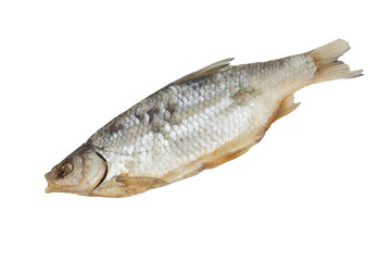 Dried Redeye Fish Isolated on White Background