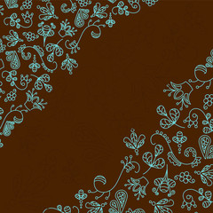 Beautiful patterns on a brown background