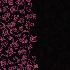 Beautiful patterns on a black background