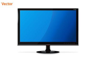lcd monitor with blue screen
