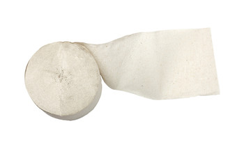 Toilet paper isolated on white bg