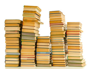 old books isolated on white