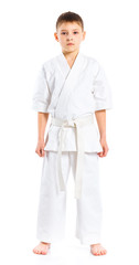 Aikido boy fighting position