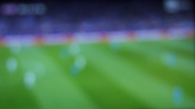 blurred Match of an european football ( soccer ) team