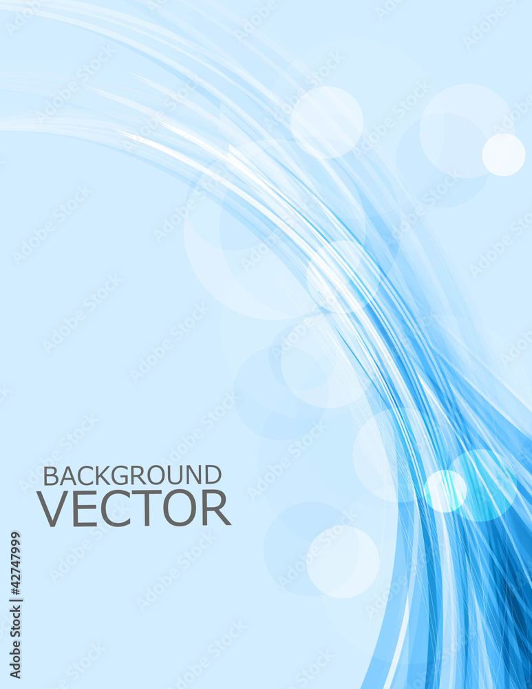 Canvas Prints abstract technology lines blue wave vector