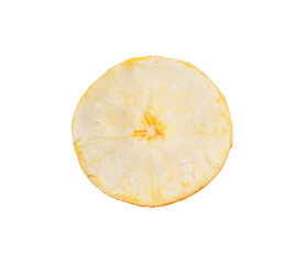 rind of tangerine on white background