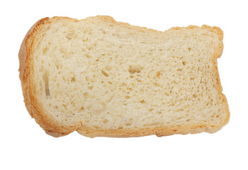 Bread slice isolated on white, clipping path included