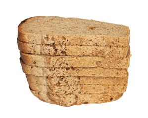 Sliced bread isolated on the white background