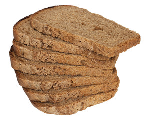 Sliced bread isolated on the white background