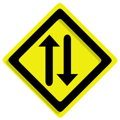 Traffic of frame on white background