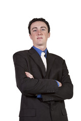 Close up of  well dressed  businessman with crossed arms