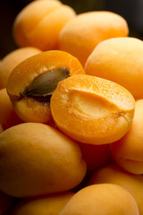 Naklejka na ściany i meble Heap of ripe apricots