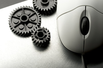 Mechanical ratchets and mouse in grey