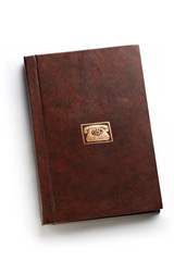 Notebook on the white background