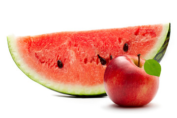 Watermelon on the white background